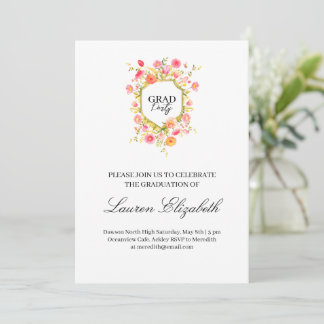 Tuin bohemian aquarel bloemen afstuderen kaart