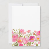 Tuin boho bloemenroze script chic vrijgezellenfees kaart (Achterkant)