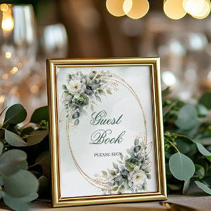 Tuin Boho Groenery Gastboek Bord 20x25cm Poster