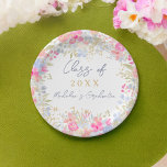 Tuin boho pastel wilde bloemen afstuderen papieren bordje<br><div class="desc">Accentueer uw afstudeerfeestservies met onze Garden Romance Floral Afstuderen Paper Borden. Elk bord toont een zacht pastel handbeschilderd bloemmotief in lichtroze, grijs en lavendel, die de waterverf van de natuur uitstraalt. Met een elegant penseelschrift en faux gold glitter confetti accenten straalt deze borden verfijning uit. Ze zijn perfect om uw...</div>