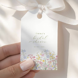 Tuin Boho Wilde Bloemen Bruidsdouche Cadeaulabel