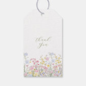 Tuin Boho Wilde Bloemen Bruidsdouche Cadeaulabel (Achterkant)