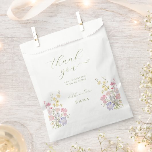 Tuin Boho Wilde Bloemen Bruidsfeest Bedankzakje (Geknipt)