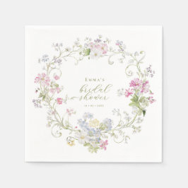 Tuin Boho Wilde Bloemen Bruidsfeest Servet