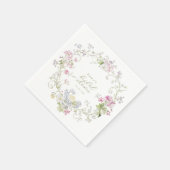 Tuin Boho Wilde Bloemen Bruidsfeest Servet (Hoek)