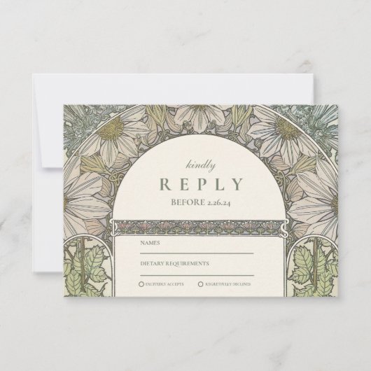  Tuin Boog bruiloft RSVP Kaartje (Voorkant)