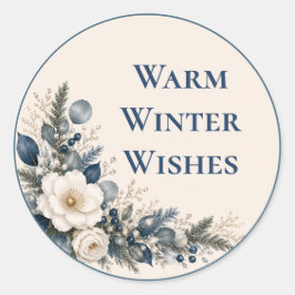 Tuin Botanisch onder de Maanlichte Warme Winterwen Ronde Sticker