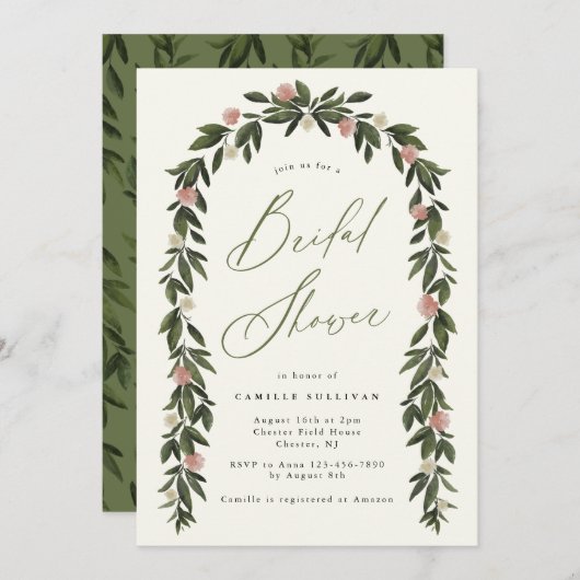 Tuin Botanisch Vrijgezellenfeest Feestuitnodiging Kaart (Voorkant / Achterkant)