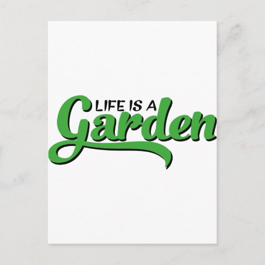 tuin briefkaart (Voorkant)