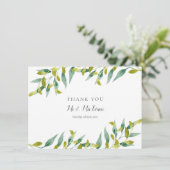 Tuin bruiloft bedankje bedankkaart (Staand voorkant)