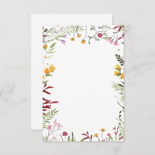 Tuin bruiloft met blanco budget  kaart (Voorkant / Achterkant)