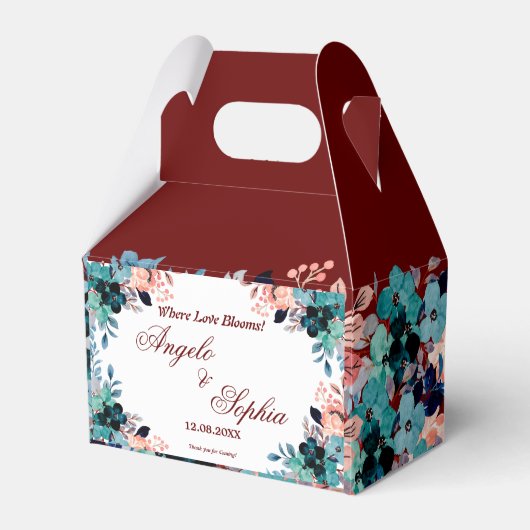 Tuin bruiloft papieren zak bedankdoosjes (Voorkant Zijde)