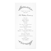 Tuin bruiloft programma. Zwart-wit botanisch Reclamekaart (Voorkant)