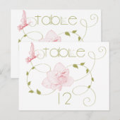 Tuin bruiloft roze lelies tafel Kaart (Voorkant / Achterkant)