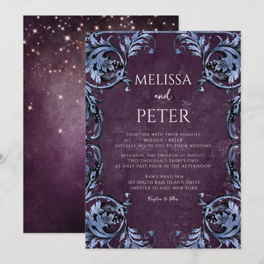 Tuin bruiloft uitnodiging (Voorkant / Achterkant)