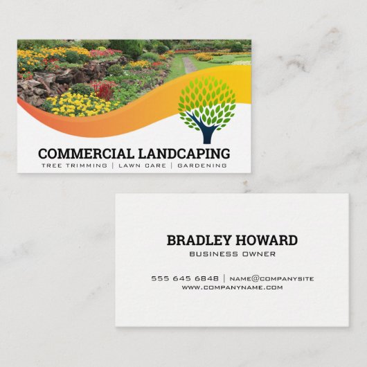 Tuin Buiten | Boom Logo | Landschapsarchitectuur Visitekaartje (Voorkant / Achterkant)