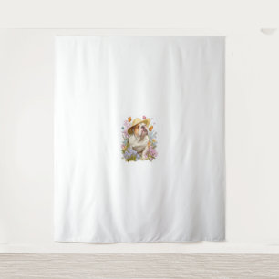 Tuin Bulldog - Bloemen Grappige Hond Wandkleed