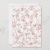  Tuin Chateau Roze Toile Classic Wedding Kaart (Achterkant)