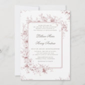  Tuin Chateau Roze Toile Formele bruiloft Kaart (Voorkant)