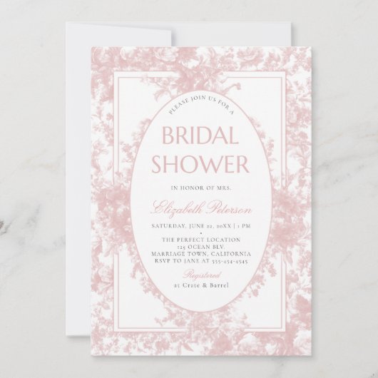  tuin Chateau Toile Elegant Vrijgezellenfeest Kaart (Voorkant)