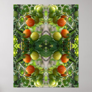 Tuin Cherry Tomatoes Abstracte Natuur Art Poster