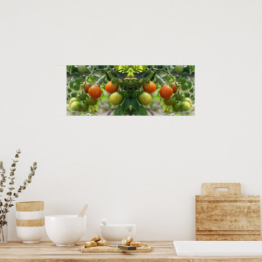 Tuin Cherry Tomatoes Spiegel Abstract Poster (Keuken)