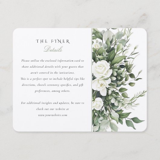 Tuin Chique Bruiloft Informatie Behuizing Kaart (Voorkant)