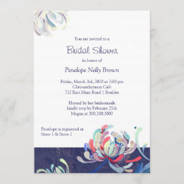 Tuin Chrysanthemum Navy Vrijgezellenfeest Kaart