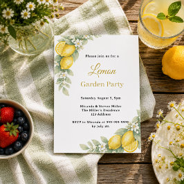 Tuin citroen citrus Zomerfeest uitnodiging