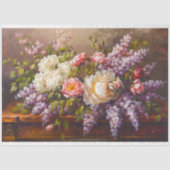 Tuin Classic Roos & Lila Decoupage Tissuepapier (Voorkant)