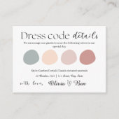 Tuin Cocktail Trouwjurk Code Invoegen Informatiekaartje (Voorkant)