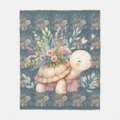 Tuin Cottage Schildpad Waterverf Fleece Deken (Voorkant)
