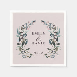 Tuin Crest Bloemenbruiloft Mauve Paarse Servet