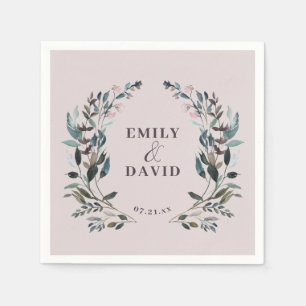 Tuin Crest Bloemenbruiloft Mauve Paarse Servet