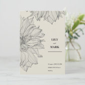 Tuin Dahlia bloemen. Gegraveerde achtergrond. Kaart (Staand voorkant)