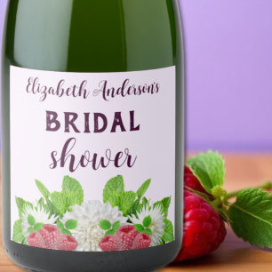 Tuin Dahlia Bruidsfeest Sparkling Wijnetiket