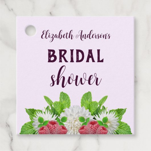 Tuin Dahlia Bruidsmeisjesfeest Bedankjes Labels (Voorkant)