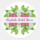 Tuin Dahlia Bruidsmeisjesfeest Ronde Sticker (Voorkant)