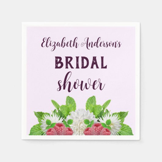 Tuin Dahlia Bruiloftsborrel Servet (Voorkant)