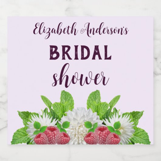 Tuin Dahlia Bruiloftsborrel Sparkling Wijnetiket (Enkel label)