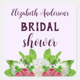 Tuin Dahlia Bruiloftsborrel Vierkante Sticker