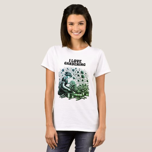 Tuin Dame's Middag T-shirt (Voorkant volledig)