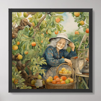 Tuin damesfruit en glimlachjes poster