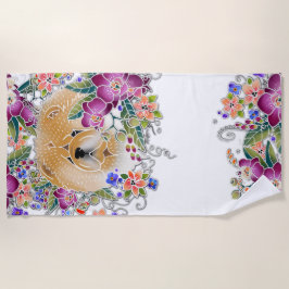 TUIN DANS chow badhanddoek witte achtergrond
