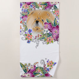 TUIN DANS chow badhanddoek witte achtergrond