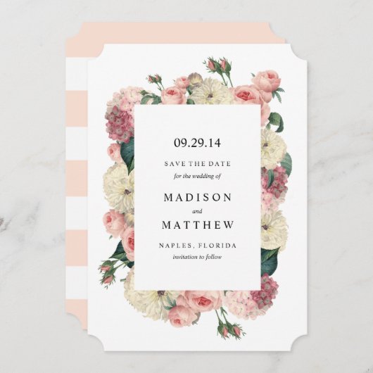 tuin | De bekendmaking van de datum opslaan Save The Date (Voorkant / Achterkant)