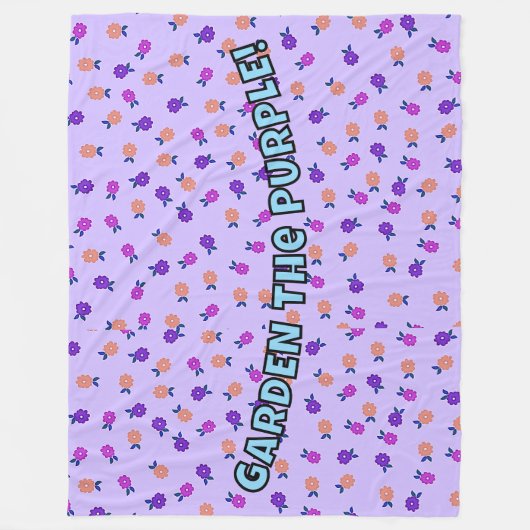 TUIN DE PAARSE! FLEECE DEKEN (Voorkant)