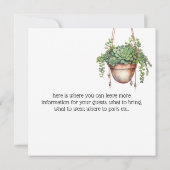 Tuin Decor en Plant Swap Spring Party Kaart (Achterkant)