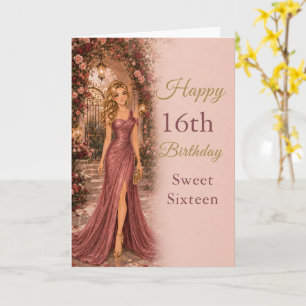 Tuin der Rozen Sweet Sixteen Verjaardagskaart Kaart