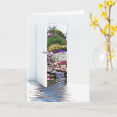 tuin deur en watervallen kaart (Gele Bloem)